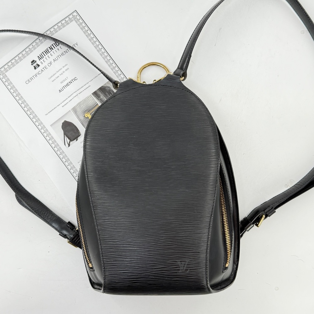 Louis Vuitton Mabillon Black Epi Leather Backpack Vintage 1998 Authentic - Picture 8 of 17